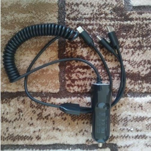 Cargador De Celular Auto Carga Rapida 1 USB, 3,1 A Cable-3