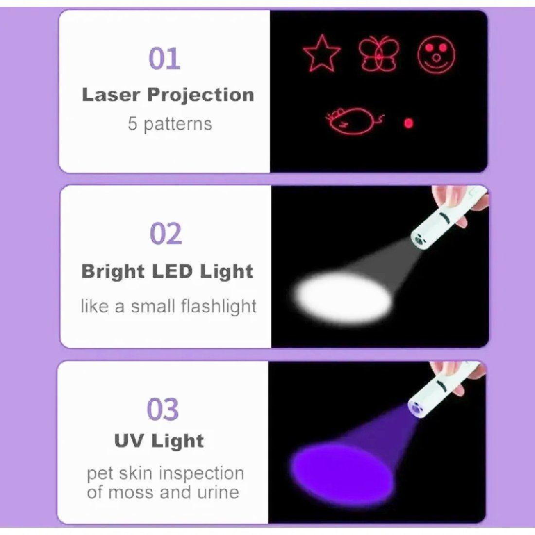 Linterna Tipo Lapiz Led 3 en 1 Aluminio Led Luz UV Ultravioleta Laser Recargable USB M dico De Bolsi-2