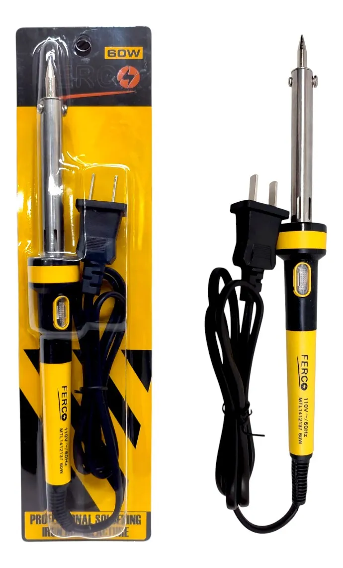 Cautín Eléctrico Ferco 60W | Soldador de Estaño Profesional 110-120V-1