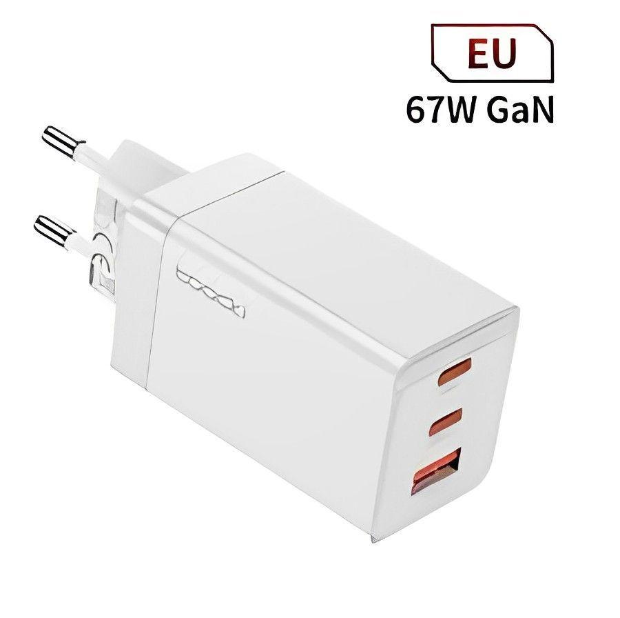 Cargador de Pared Tookci 67W GaN 4.0 USB-C PD/QC 3.0 | Carga Turbo para Portátiles (Mac/PC) y Celula-1