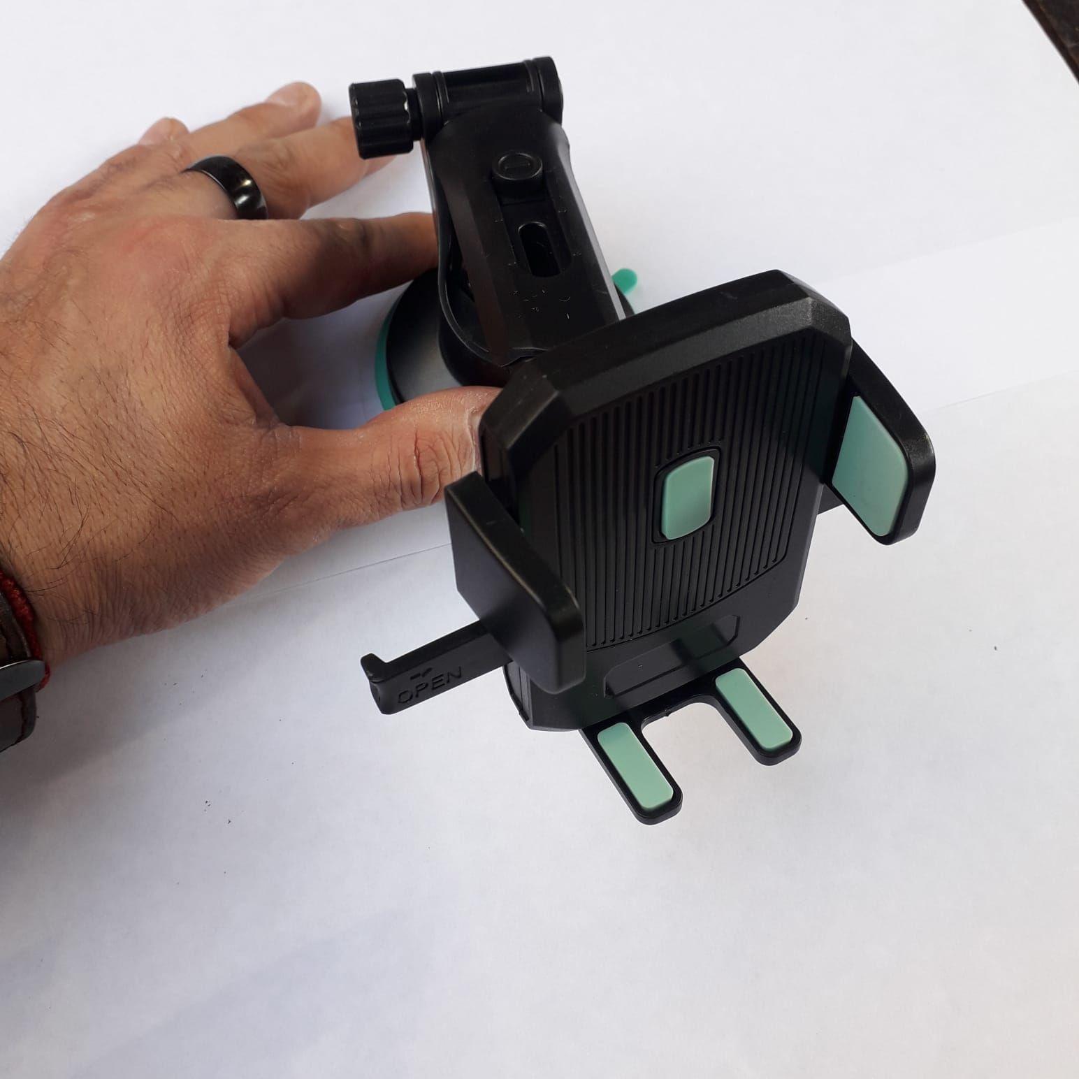 Base Universal M3 para Smartphone Auto | Doble Fijación (Tablero/Vidrio) | Ajuste Multiángulo-3