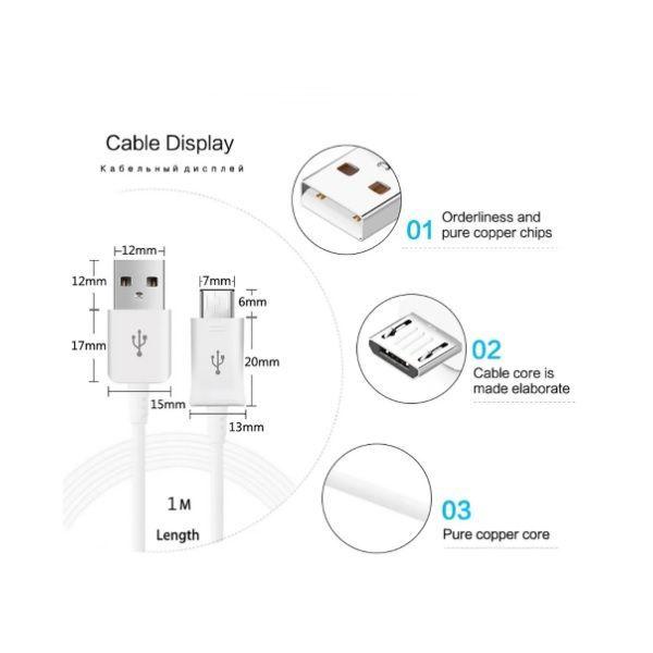 Cargador Rápido de Pared 2A (1 Puerto USB) + Cable V8 Micro USB para Celular-4