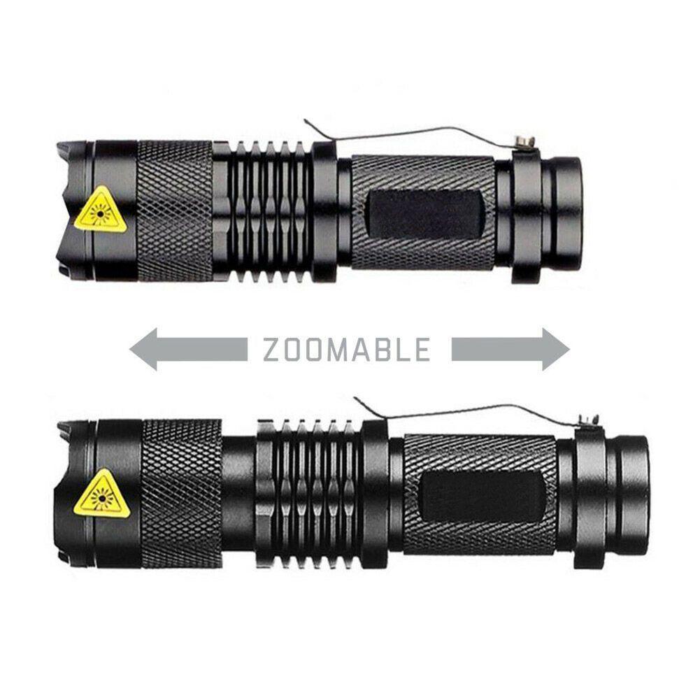 Linterna Led T6 2.000 Lum Pila 18650 Zoom ajustable Pequeña-4