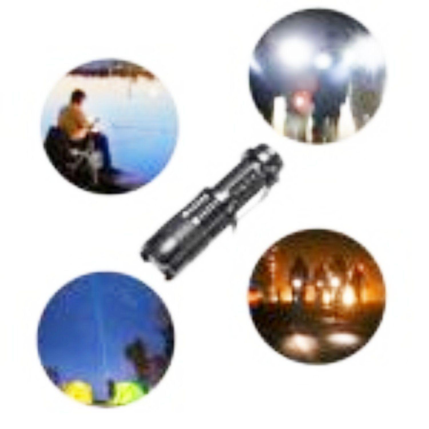 Linterna Led T6 2.000 Lum Pila 18650 Zoom ajustable Pequeña-4