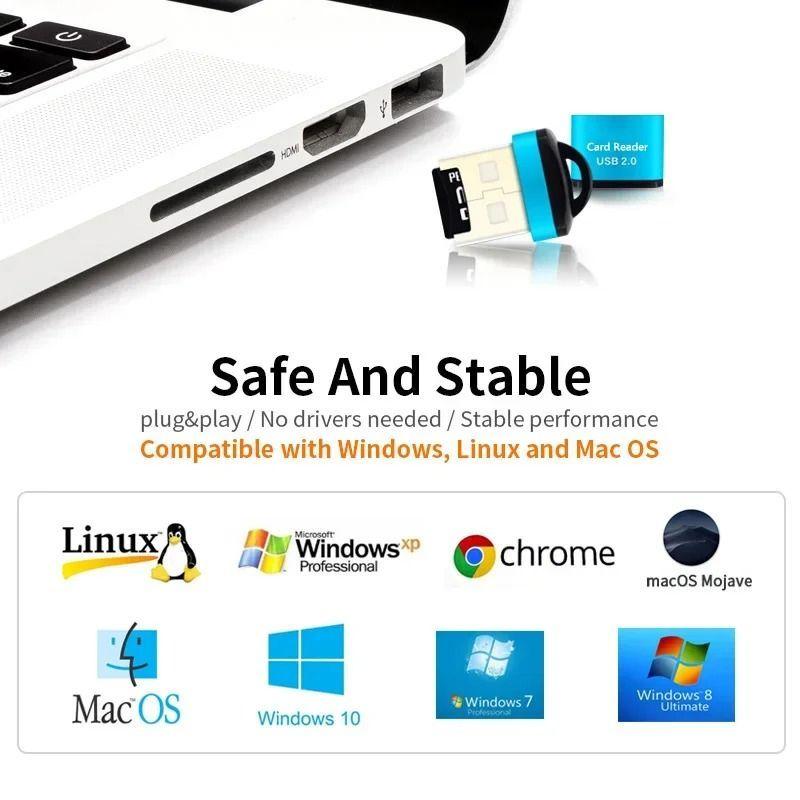 Adaptador Micro SD a USB MINI MUY PEQUEÑO Lector Tarjeta de Memoria SD a USB-5