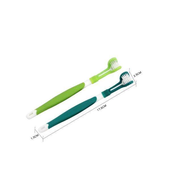 Cepillo Dental Para Perros Triple Acción 3D Limpieza Profunda-0