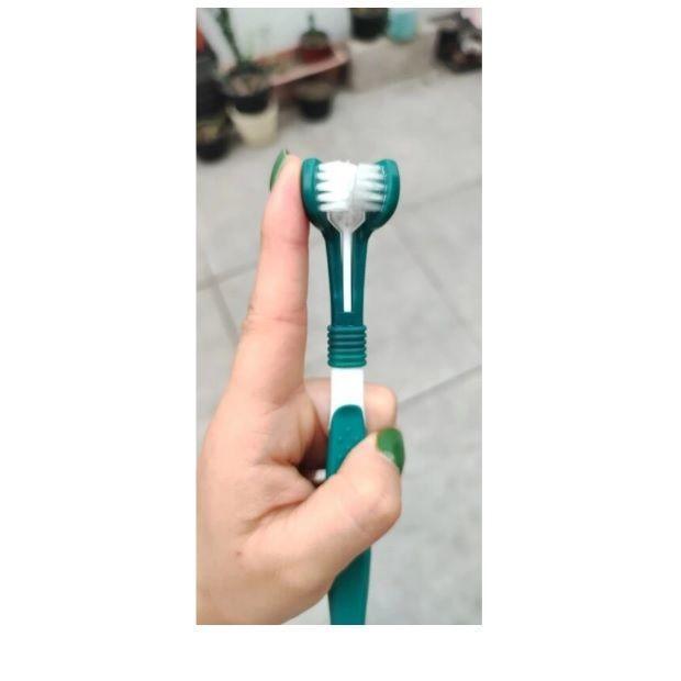 Cepillo Dental Para Perros Triple Acción 3D Limpieza Profunda-7