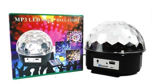 Bola Mágica LED Bluetooth 4 en 1 | Parlante, Luces Rítmicas, USB y Control Remoto-3