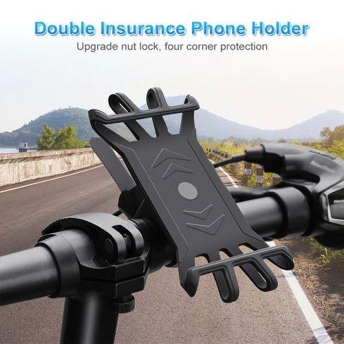 Soporte de Celular Giratorio 360° de Silicona para Bicicleta y Motocicleta-2