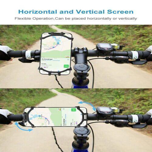 Soporte de Celular Giratorio 360° de Silicona para Bicicleta y Motocicleta-4