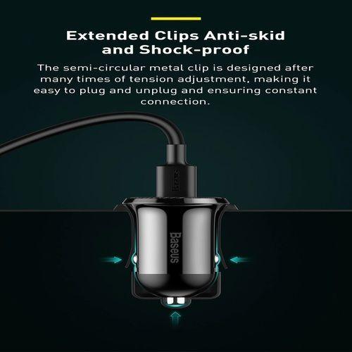Cargador de Coche Mini BASEUS 4.8A Dual USB-3