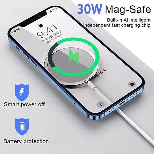 Cargador De Celular Inalambrico Tipo C METAL Magnetico Carga Rapida 3A 30W Smartphone Android-2