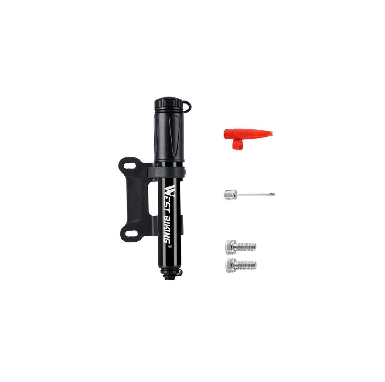 Bombin para bicicleta Bomba de Mano Alumino Resistente West Biking para Bicis Balones Globos-3