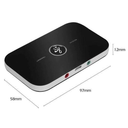 Adaptador Transmisor Receptor Bluetooth Auxiliar y RCA Batería 10 Hrs Jack 3,5mm USB Cuadrado grande-2