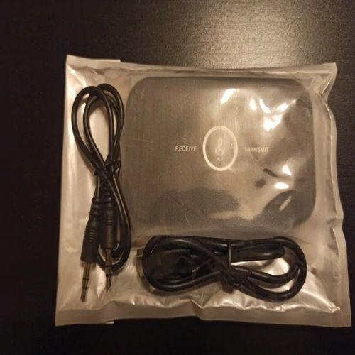 Adaptador Transmisor Receptor Bluetooth Auxiliar y RCA Batería 10 Hrs Jack 3,5mm USB Cuadrado grande-5