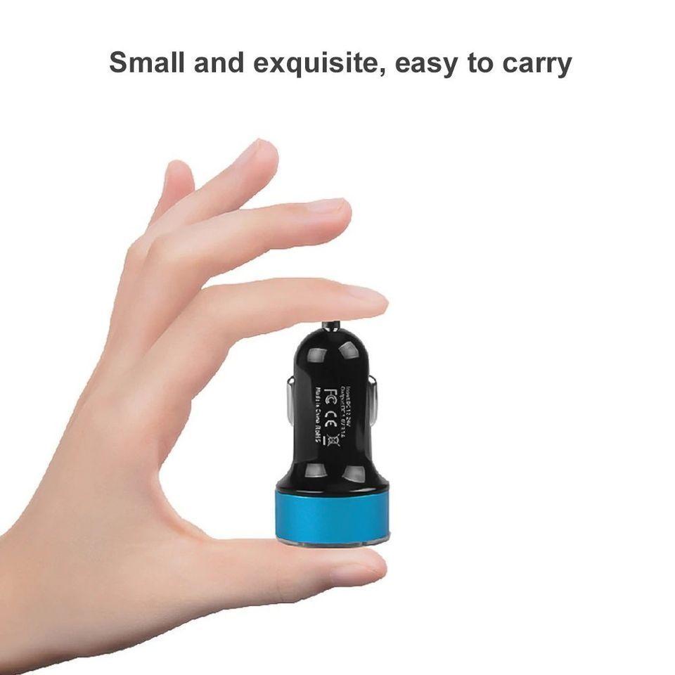 Cargador de celular para auto Voltimetro 2 USB Tester de bateria-3