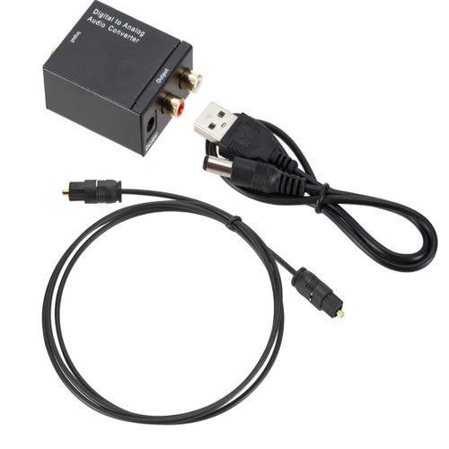 Adaptador Optico a RCA Convertidor Audio Optico-0