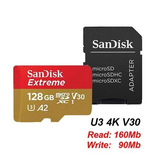 Tarjeta de Memoria Micro SD SanDisk Extreme Original 128 GB | 4K UHD Video | A2 V30 U3 | Máxima Velo-1