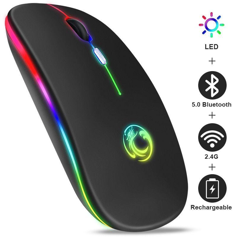Mouse Raton Recargable USB Bluetooh para MAC y 2,4Ghz Conex-2