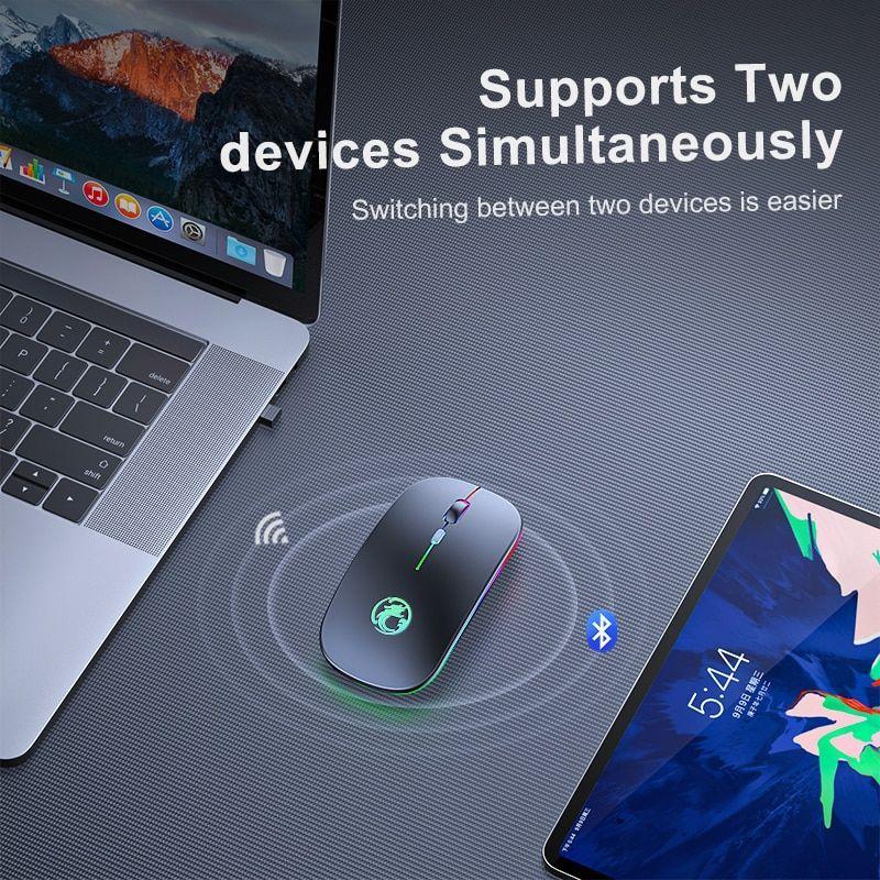 Mouse Raton Recargable USB Bluetooh para MAC y 2,4Ghz Conex-5