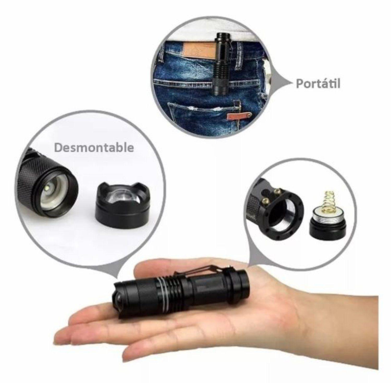 Linterna Led Luz UV Ultravioleta recargable USB pequeña de Bolsillo Para Billete-4