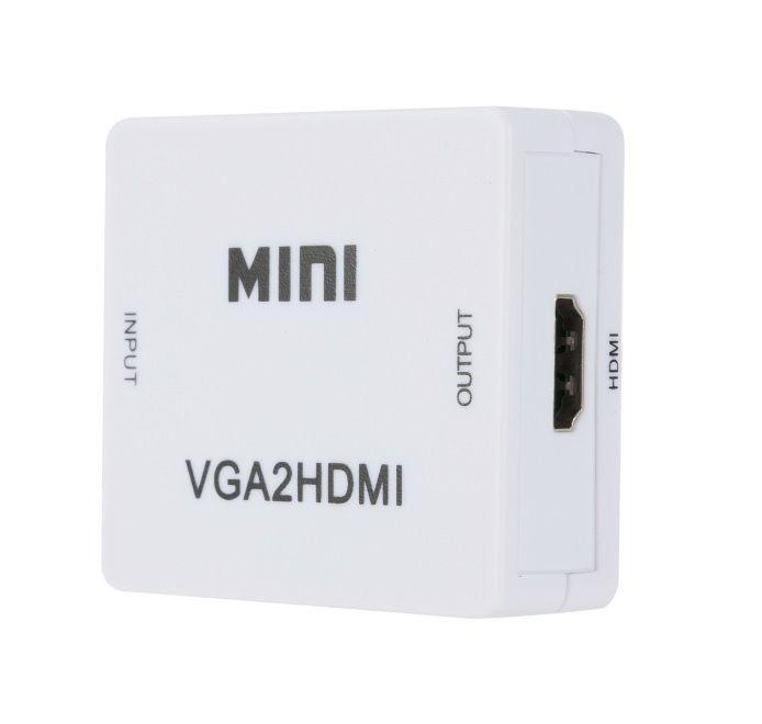 Adaptador VGA a HDMI HDTV Convertidor VGA hembra a HDMI Hembra con Audio Jack 3,5 Cuadrado-2