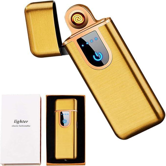 Encendedor Tungsteno Recargable USB Lighter Eléctrico Catalítico Tungsteno Antiviento (Rojo)-4