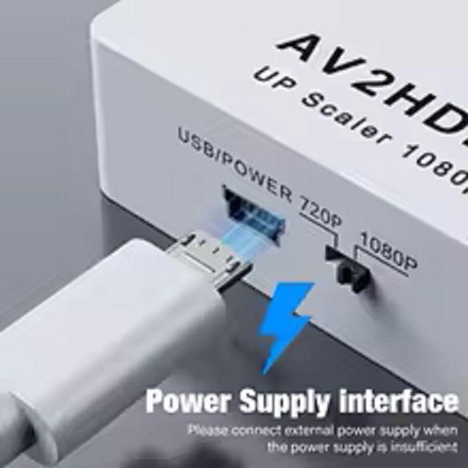 Adaptador RCA 2AV a HDMI Convertidor RCA Hembra HDMI hembra Conversor 2AV a HDMI Audio y video-3