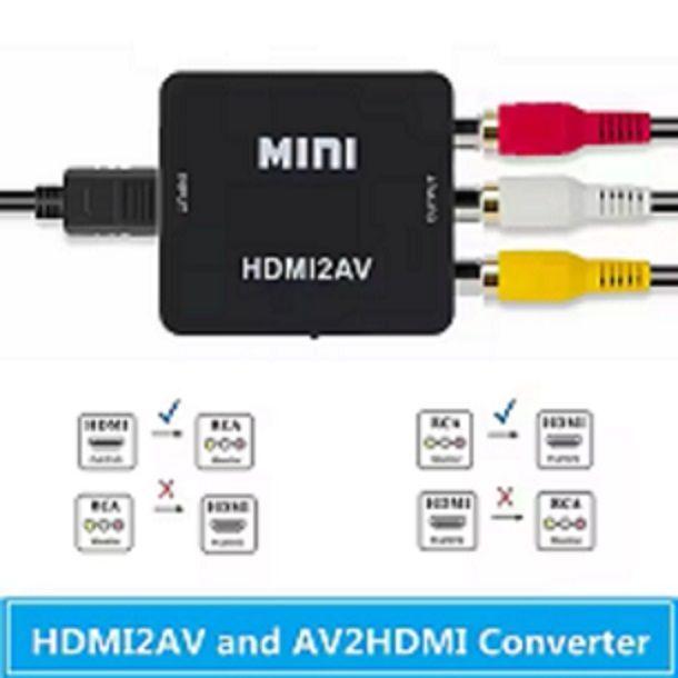 Adaptador RCA 2AV a HDMI Convertidor RCA Hembra HDMI hembra Conversor 2AV a HDMI Audio y video-5