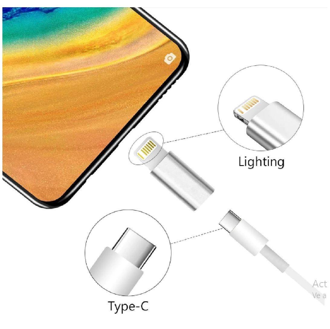 Adaptador para Iphone Lightning A Tipo C OTG de 8 pines Macho A Tipo C Hembra-4