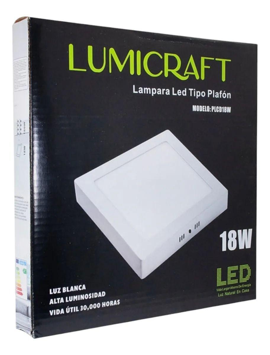 Lampara Panel Led Superficial Sobreponer Cuadrada 18w-3