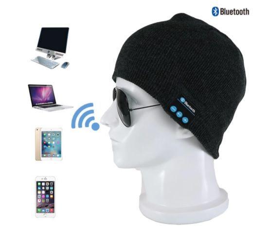 Audífonos Bluetooth Gorro Orginales Lana Auriculares Inalambricos Incluidos Gorra Tejida-5