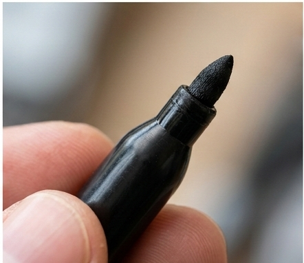 Plumones Permanentes 4 Unidades calidad y duración Tipo Sharpei Punta redonda-1