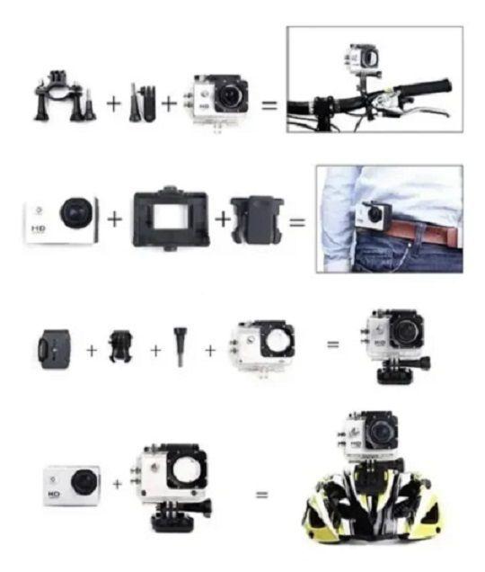 Cámara Go Pro Full HD 30FPS Deportiva Modelo 1080P Full HD M2 Mejor Calidad Cámara Acción-6