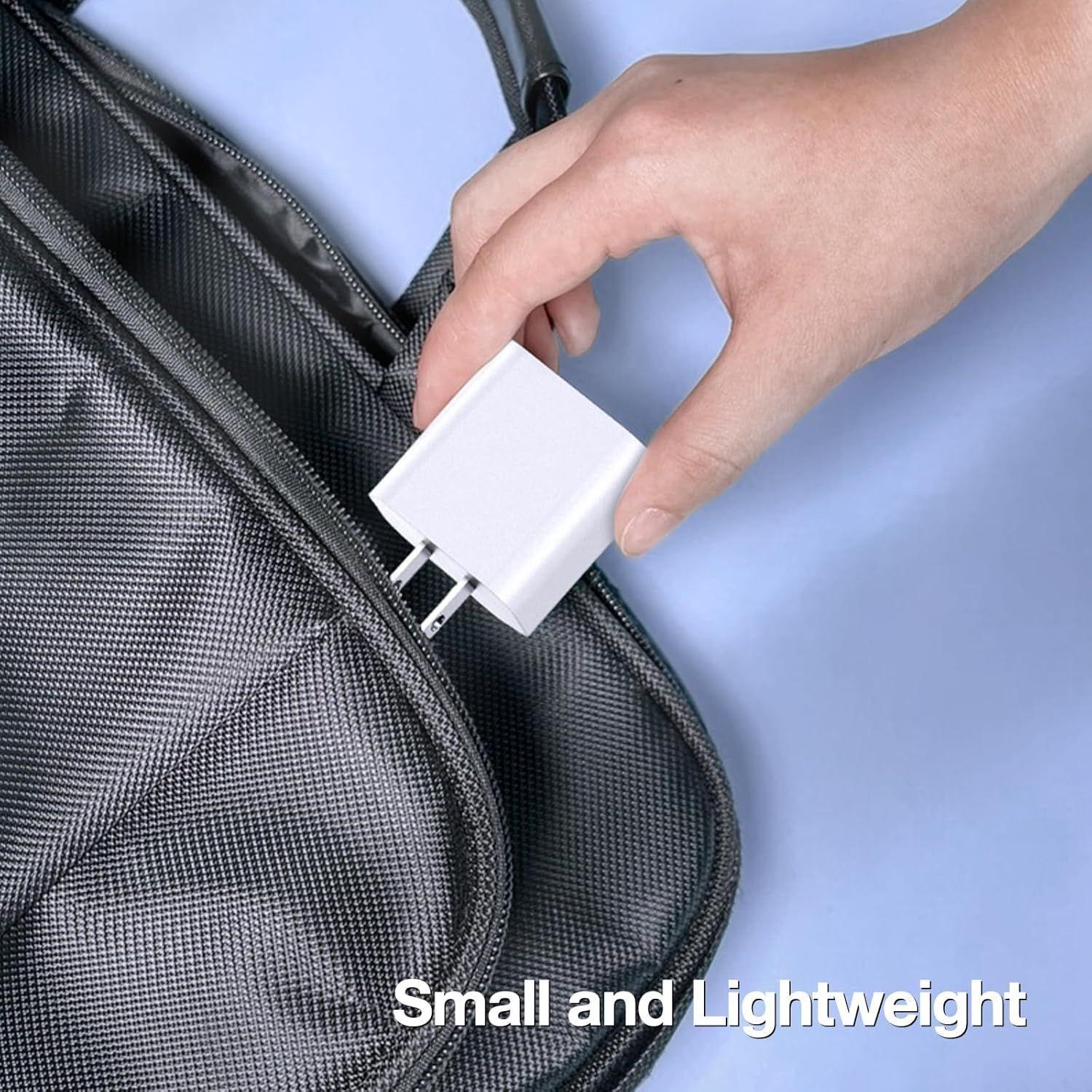 Cargador Rápido 20W para iPhone + Cable USB-C a USB-C compatible.-5