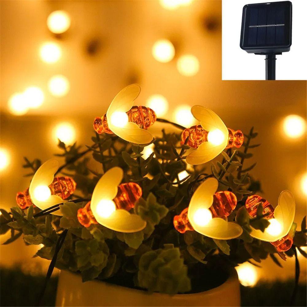 Guirnalda Solar LED de 12m con 50 Abejas | Iluminación de Jardín Cálida y Automática-4
