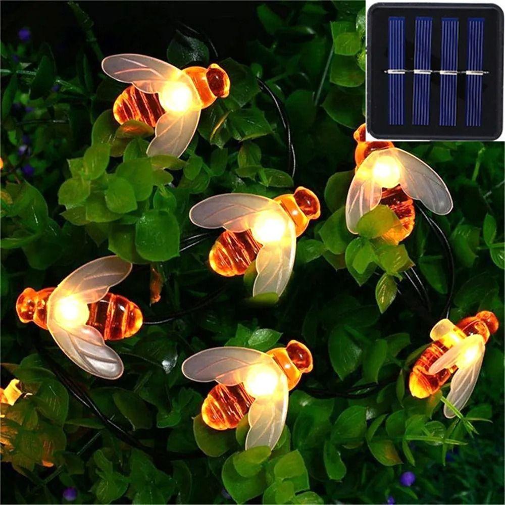 Guirnalda Solar LED de 12m con 50 Abejas | Iluminación de Jardín Cálida y Automática-5