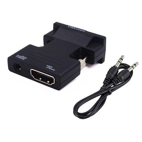 Adaptador HDMI a VGA y Audio Plug Jack 3,5 Convertidor-0