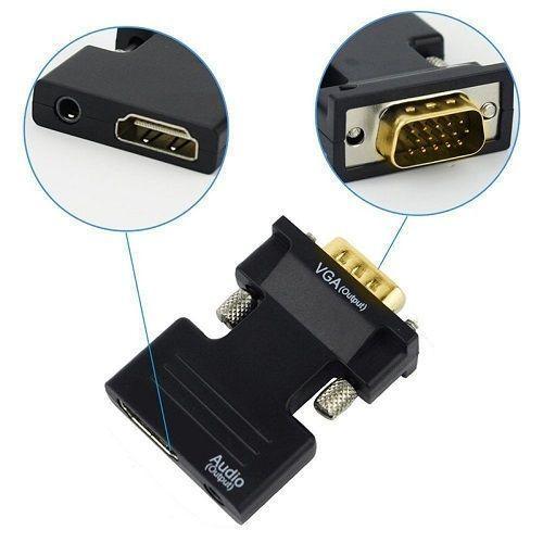 Adaptador HDMI a VGA y Audio Plug Jack 3,5 Convertidor-1