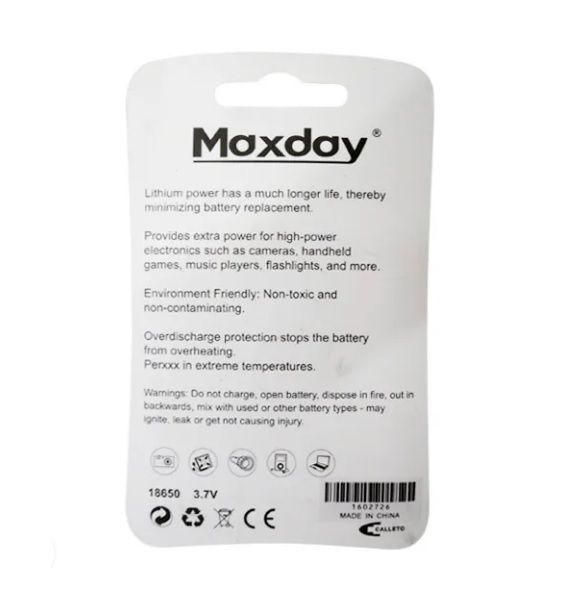 Pilas Baterias Recargables de Litio 18650 MaxDay 4000mAh-3