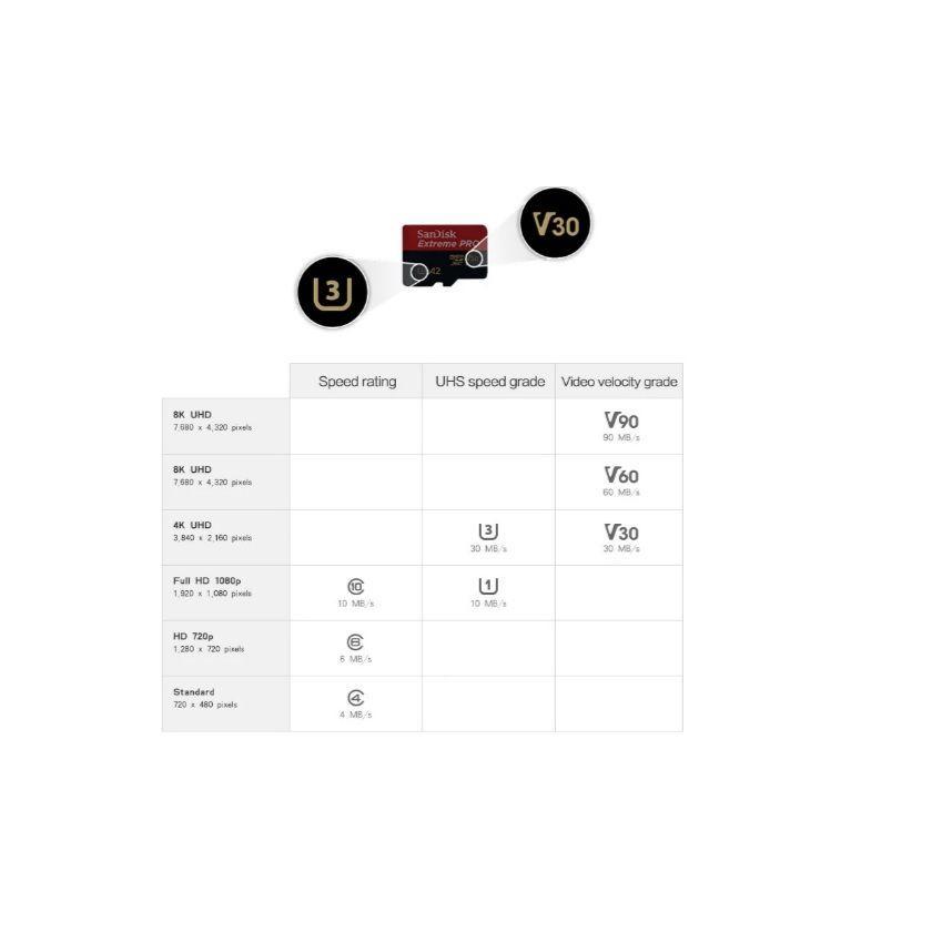 Tarjeta Micro SDXC 256 GB Sandisk Extreme PRO 4K U3-1