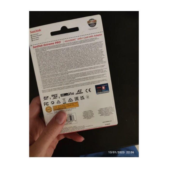 Tarjeta Micro SDXC 256 GB Sandisk Extreme PRO 4K U3-7