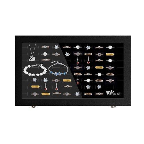 Caja Exhibidora de Lujo para Joyas y Anillos | Presentación Elegante y Terciopelo.-2