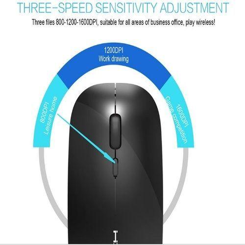 Mouse Raton Recargable USB Silencioso DPI Inalámbrico 2,4ghz Y Optico PC Notebook BT ergonómico-6