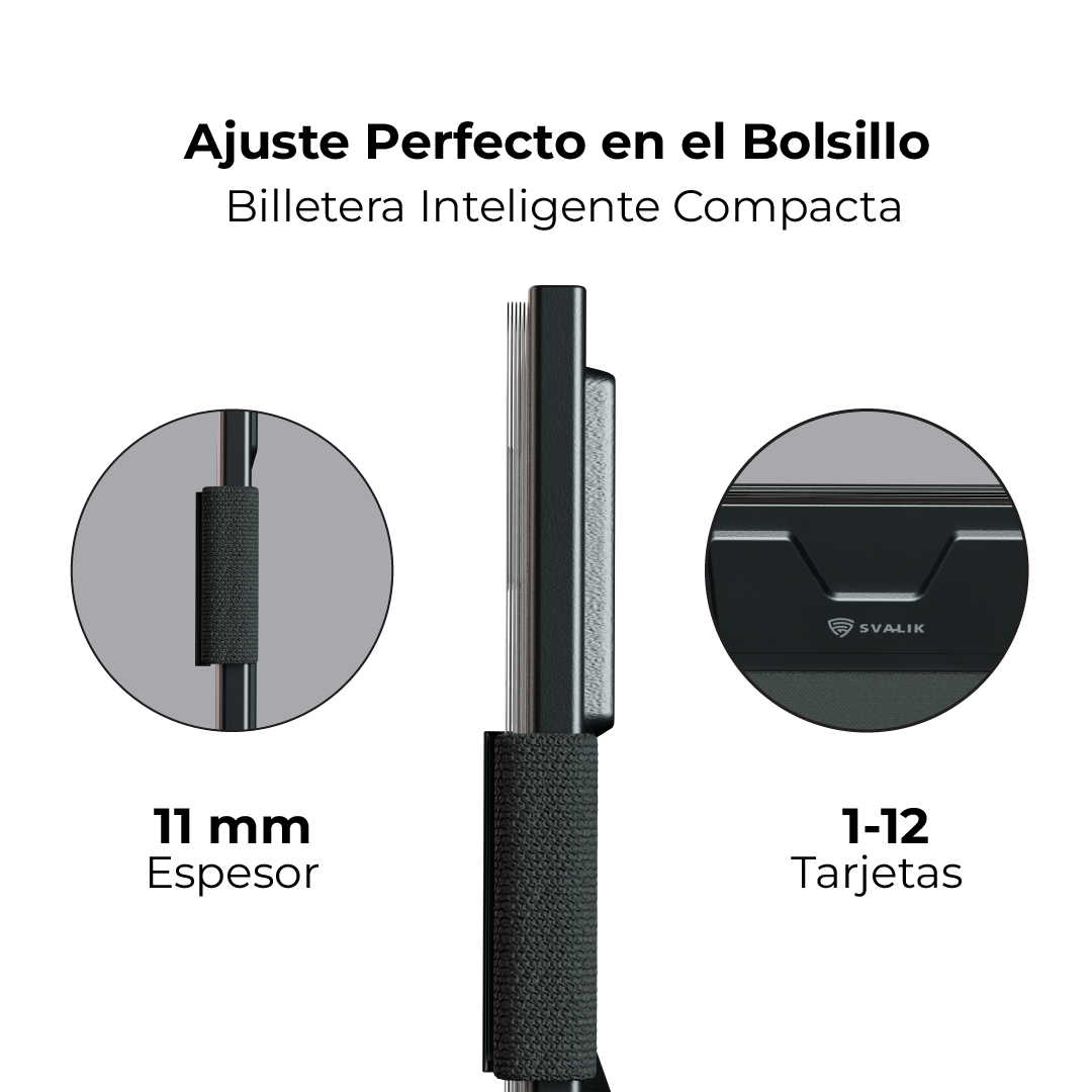 Billetera y Tarjetero Hombre Svalik Slim Bloqueo RFID Delgada Ultrarresistente-2