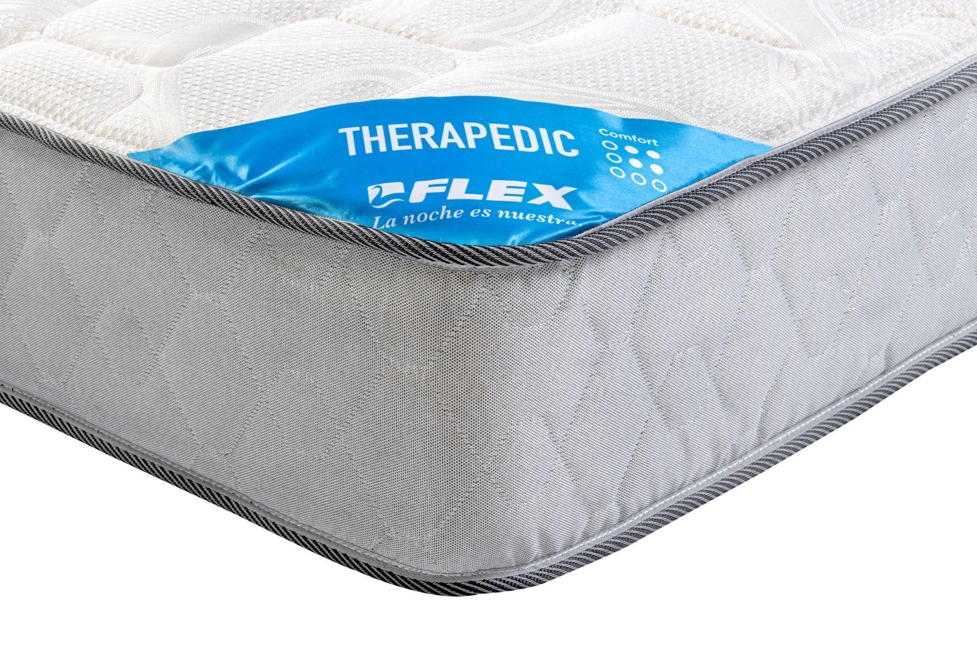 Cama Europea Flat Therapedic New 2 Plazas B/D + Set Asturias-2