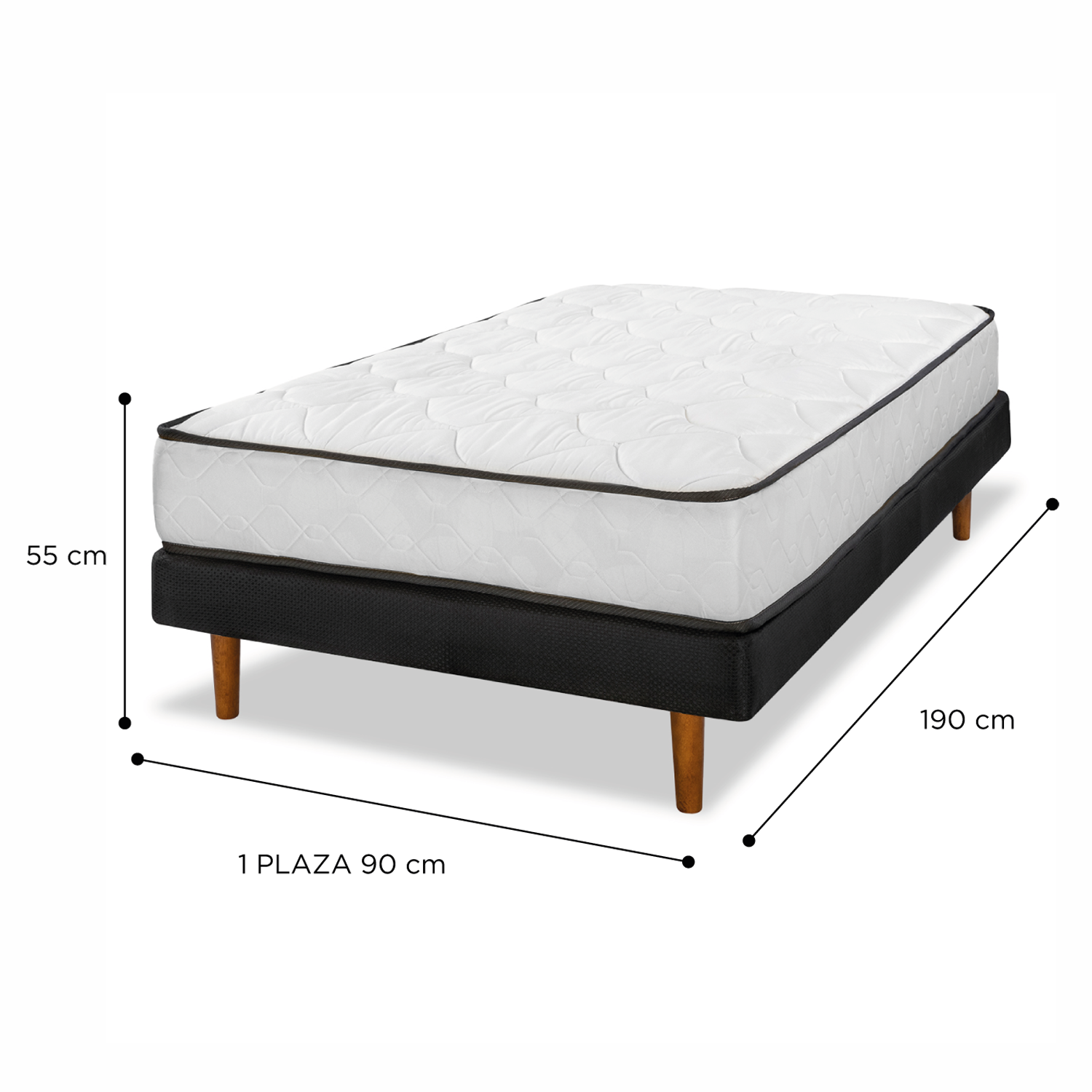 Cama Europea New Simple 1 Plaza -2