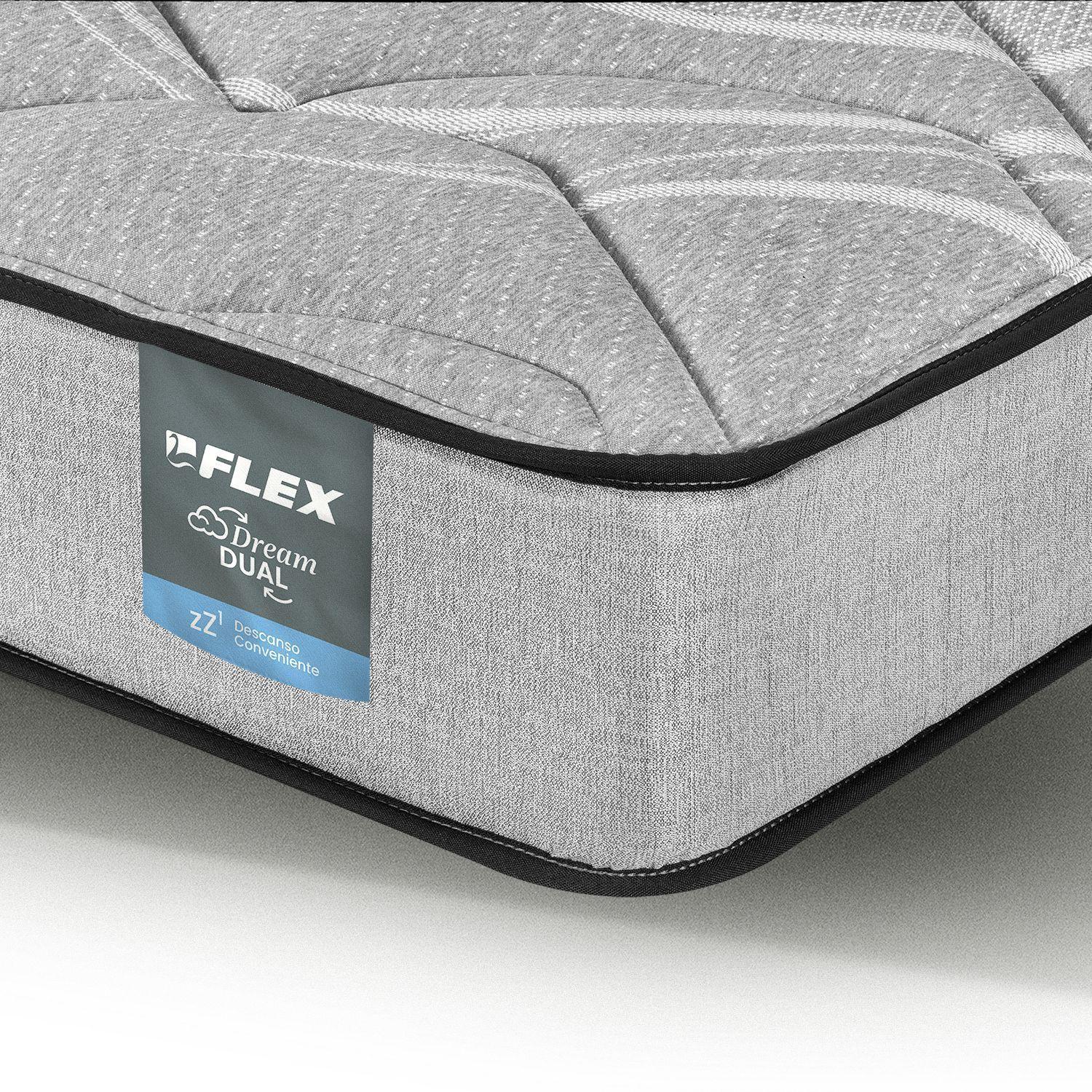 Cama Europea Dream Dual 2 Plazas 150x190 + Almohada Policotton + CubreColchón Basico Flex-3