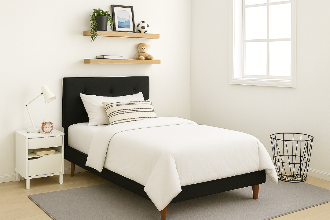 Cama Europea New Simple 1 Plaza + Respaldo Royal-4