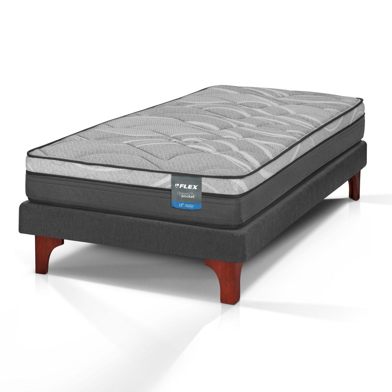 Cama Europea Dream Pocket 1.5 Plazas Box 105x200 Flex-0